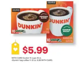 CVS Dunkin' K-cups 10 ct offer