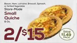DeCicco & Sons Store-Made Small Quiche offer