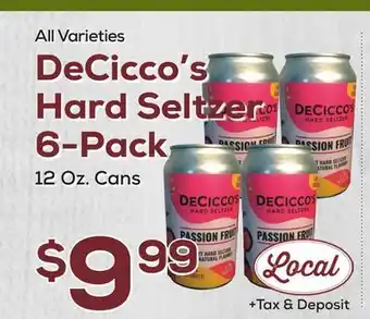 DeCicco & Sons DeCicco's Hard Seltzer 6-Pack offer