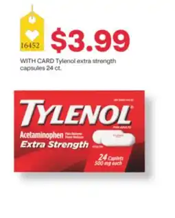 CVS Tylenol extra strength capsules 24 ct offer