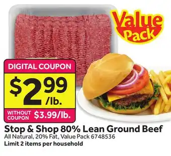 Stop&Shop 80% Lean Ground Beef offer