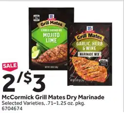 Stop&Shop McCormick Grill Mates Dry Marinade offer