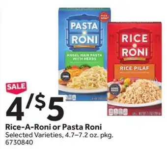 Stop&Shop Rice-A-Roni or Pasta Roni offer