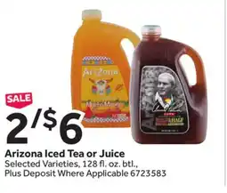 Stop&Shop Arizona Iced Tea or Juice offer