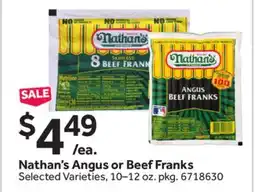 Stop&Shop Nathan's Angus or Beef Franks offer