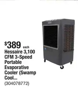 The Home Depot Hessaire 3,100 CFM 3-Speed Portable Evaporative Cooler (Swamp Cooler) for 950 sq. ft offer