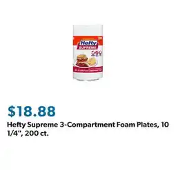 Sam's Club Hefty Supreme 3-Compartment Foam Plates, 10 1/4, 200 ct offer