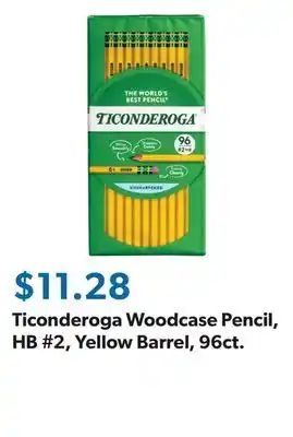 Sam's Club Ticonderoga Woodcase Pencil, HB #2, Yellow Barrel, 96ct offer