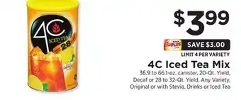 ShopRite 4C Iced Tea Mix offer