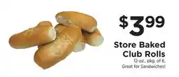 ShopRite Store Baked Club Rolls offer