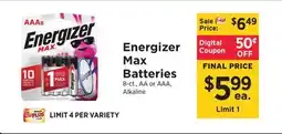ShopRite Max Batteries offer