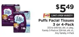 ShopRite Facial Tissues 3 or 4-Pack offer