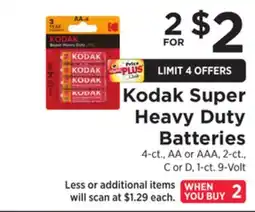ShopRite Super Heavy Duty Batteries offer