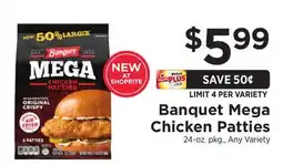 ShopRite Mega Chicken Patties offer