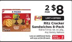ShopRite Ritz Cracker Sandwiches 8-Pack offer