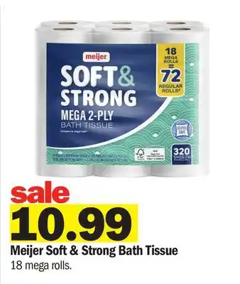 Meijer Meijer Soft & Strong Bath Tissue offer