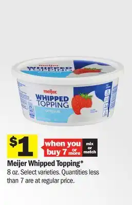 Meijer Meijer Whipped Topping offer