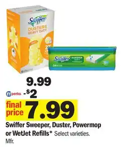 Meijer Swiffer Sweeper, Duster, Powermop or WetJet Refills offer