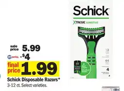 Meijer Schick Disposable Razors offer