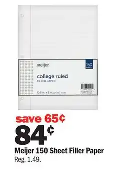 Meijer Meijer 150 Sheet Filler Paper offer