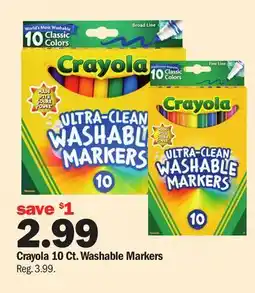 Meijer Crayola 10 Ct. Washable Markers offer