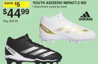 Dunham's Sports ADIDAS YOUTH ADIZERO IMPACT.2 MD offer
