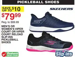 Dunham's Sports SKECHERS MEN'S OR WOMEN'S VIPER COURT OR VIPER COURT RELOAD SLIP-INS PICKLEBALL SHOES offer