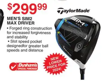 Dunham's Sports TAYLORMADE MEN'S SIM2 MAX DRIVER offer