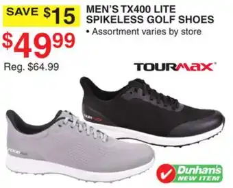 Dunham's Sports TOURMAX MEN'S TX400 LITE SPIKELESS GOLF SHOES offer