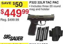 Dunham's Sports SIG SAUER P322 22LR TAC PAC offer
