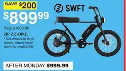 Dunham's Sports ZIP Z E-BIKE offer