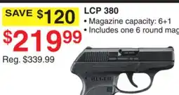 Dunham's Sports RUGER LCP 380 HANDGUNS offer