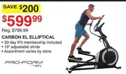 Dunham's Sports PRO FROM CARBON EL ELLIPTICAL offer
