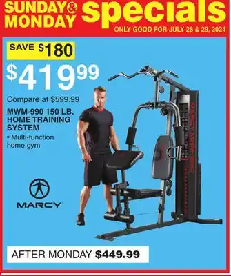 Dunham's Sports MARCY 150 LB. HOME TRAINING SYSTEM offer