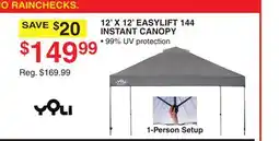 Dunham's Sports YQLI 12' X 12' EASYLIFT 144 INSTANT CANOPY offer