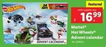 Lidl Mattel Hot Wheels Advent Calendar offer