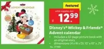 Lidl Disney Mickey & Friends Advent Calendar offer