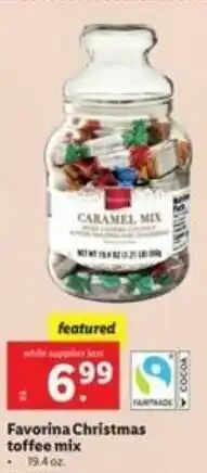 Lidl Favorina Christmas Toffee Mix 19.4 oz offer