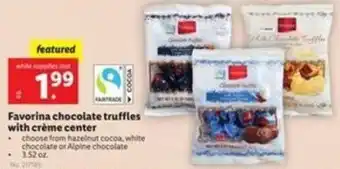 Lidl Favorina Chocolate Truffles With Créme Center offer