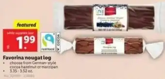 Lidl Favorina Nougat Log offer
