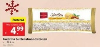Lidl Favorina Butter Almond Stollen offer