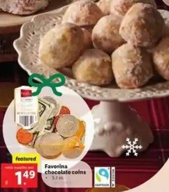 Lidl Favorina Chocolate Coin 5.2 ox offer