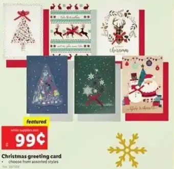 Lidl Christmas Greeting Card offer