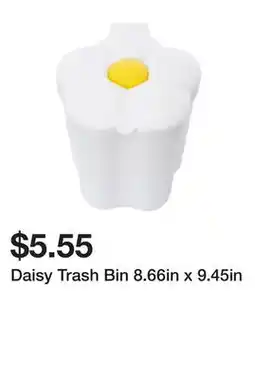 Five Below Daisy Trash Bin 8.66in x 9.45in offer