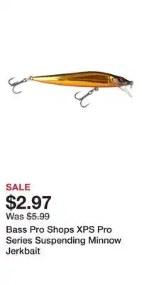 Cabela's Bass Pro Shops XPS Pro Series Suspending Minnow Jerkbait offer