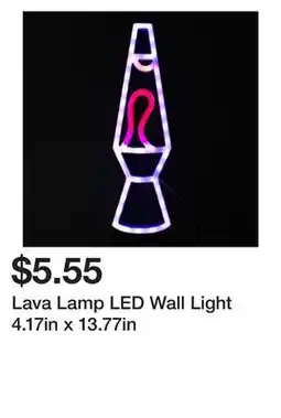 Five Below Lava Lamp LED Wall Light 4.17in x 13.77in offer