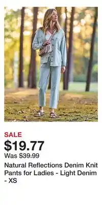 Cabela's Natural Reflections Denim Knit Pants for Ladies - Light Denim - XS offer