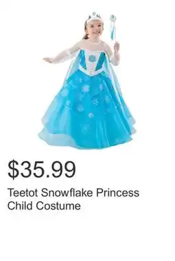 Costco Teetot Snowflake Princess Child Costume offer