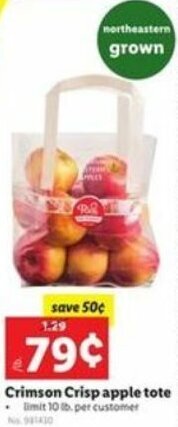 Lidl Crimson Crisp Apple Tote offer