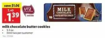 Lidl Milk Chocolate Butter Cookies offer